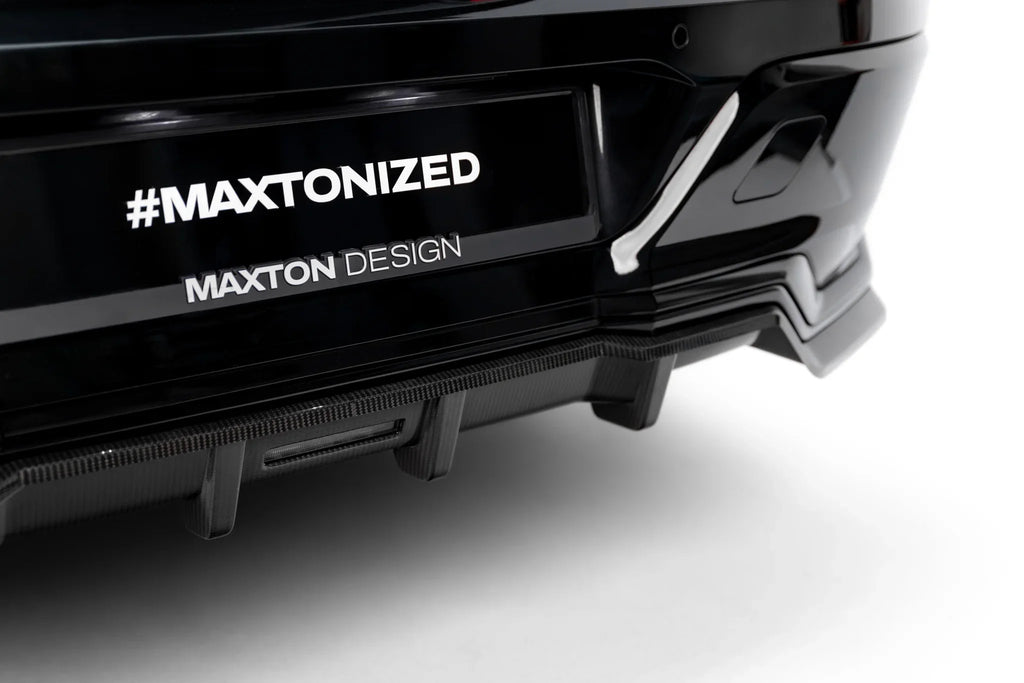 Prelungire difuzor bara spate spoiler fusta lip cu aripioare laterale Prepreg Carbon BMW 7 M-Pack G70 - Maxton Design