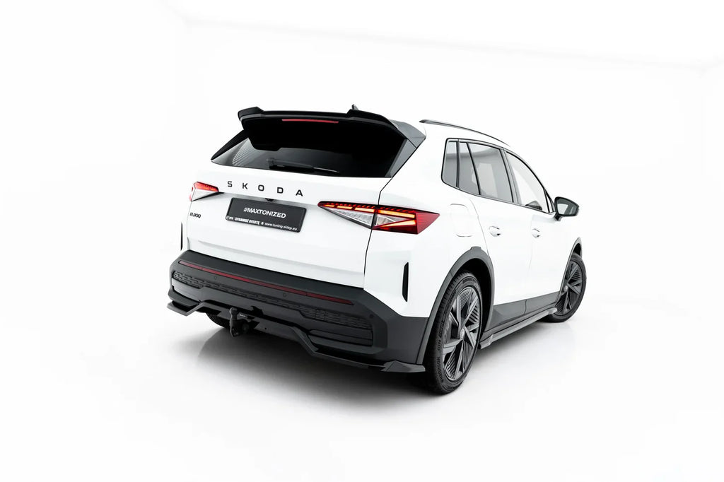 Prelungire difuzor bara spate spoiler fusta lip cu aripioare laterale Skoda Elroq RS Mk1 - Maxton Design