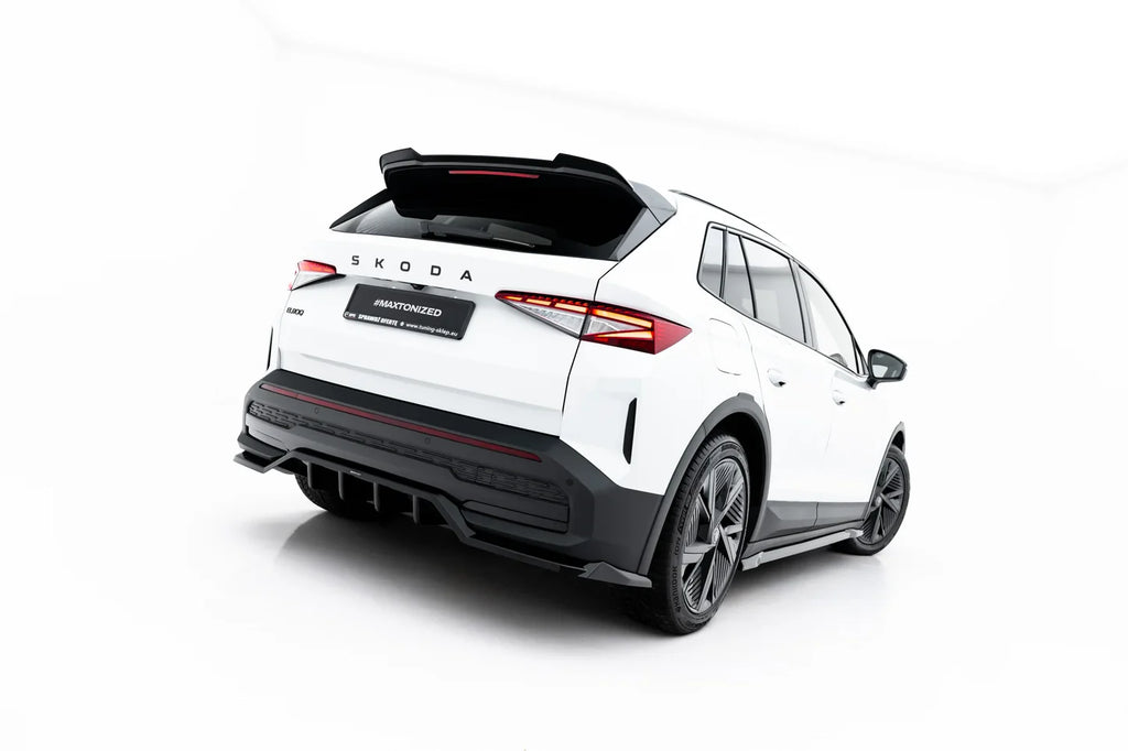 Prelungire difuzor bara spate spoiler fusta lip cu aripioare laterale Skoda Elroq RS Mk1 - Maxton Design