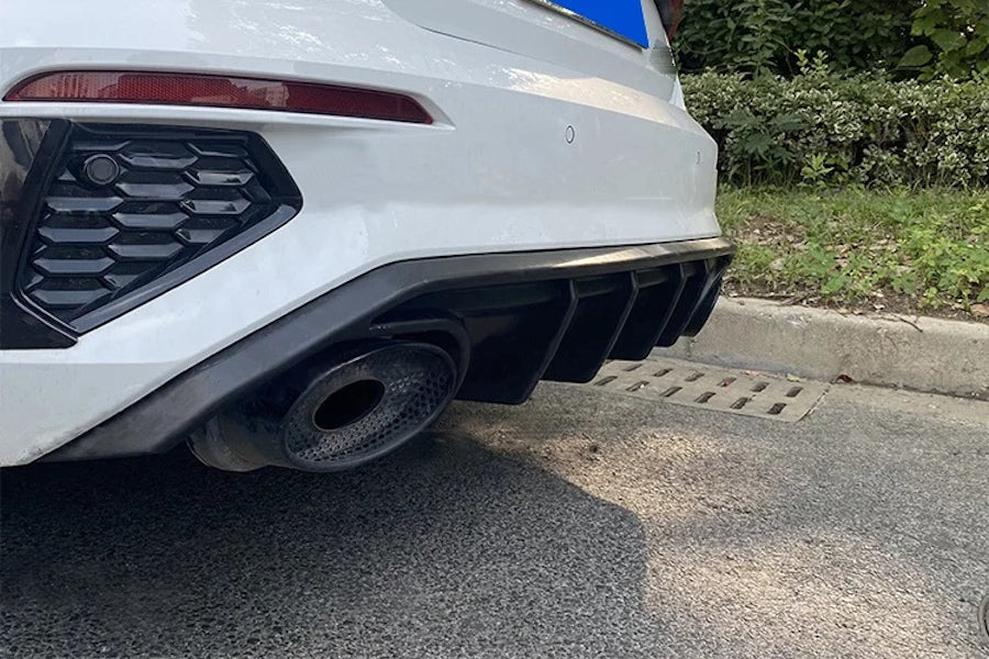 Difuzor bara spate fusta spoiler lip AUDI A3 8Y 2020+ sedan limuzina negru lucios TFBT