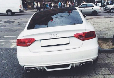 Difuzor bara spate fusta spoiler lip AUDI A5 COUPE CABRIO 2007-2011 pentru bara standard aspect RIEGER TFB TUNING