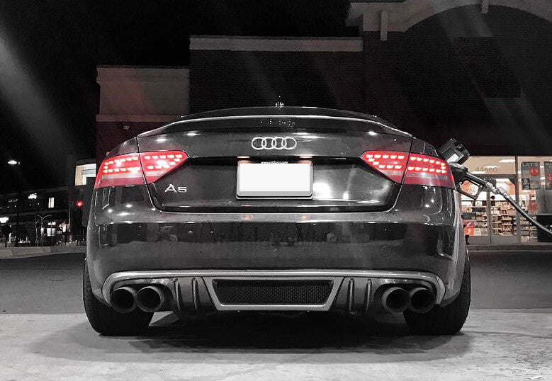 Difuzor bara spate fusta spoiler lip AUDI A5 COUPE CABRIO 2007-2011 pentru bara standard aspect RIEGER TFB TUNING