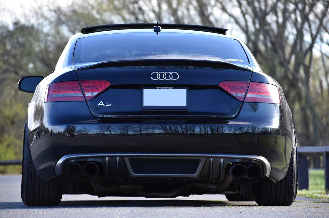 Difuzor bara spate fusta spoiler lip AUDI A5 COUPE CABRIO 2007-2011 pentru bara standard aspect RIEGER TFB TUNING