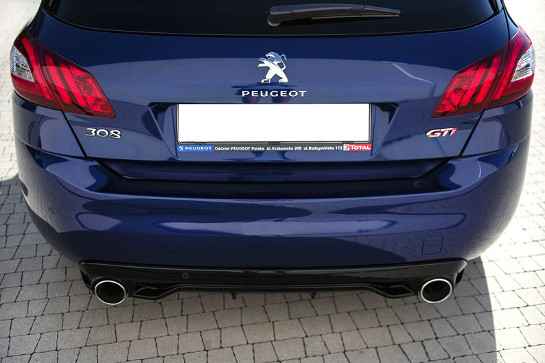 Difuzor bara spate fusta spoiler lip Peugeot 308 MK2 Hatchback 5 usi aspect GTI din 2013+ TFB TUNING