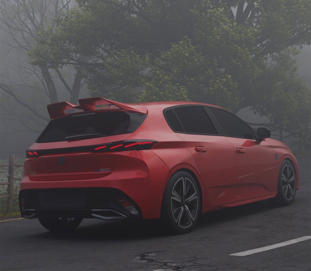 Eleron portbagaj spoiler PEUGEOT 308 MK3 T10 III HATCHBACK 2021 2022 2023 2024 2025 2026 TFB TUNING