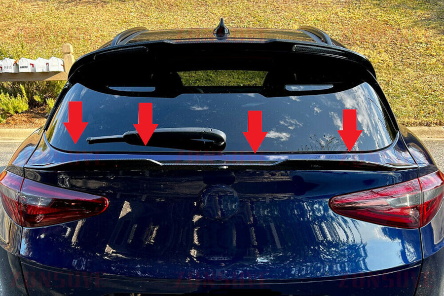 Eleron portbagaj Alfa Romeo Stelvio 2016-2021 negru lucios TFBT