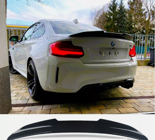 Eleron spate PSM Ducktail pentru BMW Seria 2 M2 F22 F87, negru lucios TUNING BRASOV