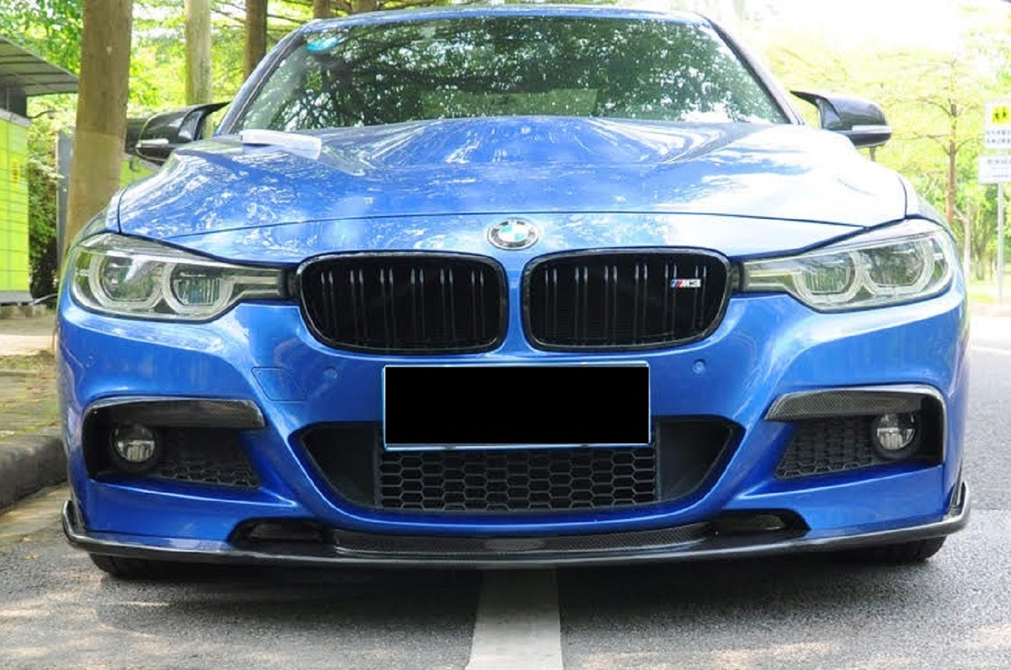 Prelungire bara fata fusta spoiler lip BMW Seria 3 F30 F31 sedan/touring M packet M tech 2011-2015 TFBT