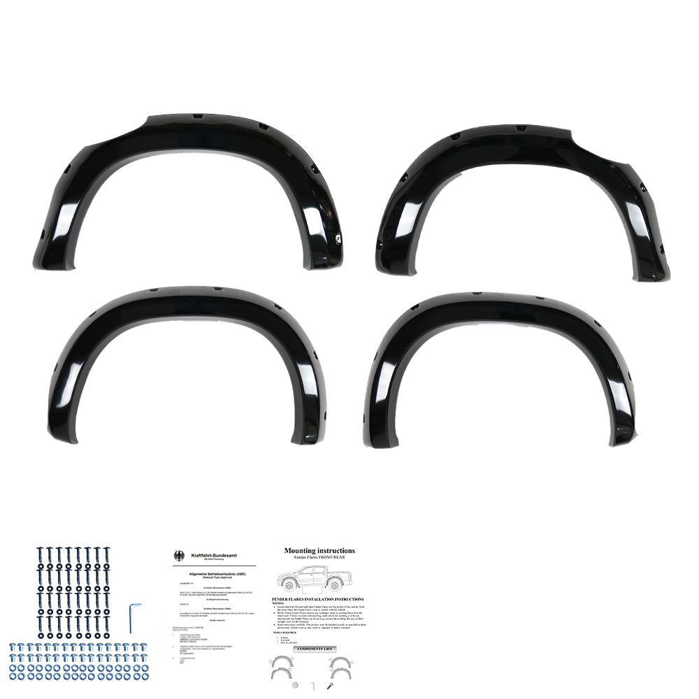 Prelungiri Aripi Compatibile Cu Mercedes Clasa X W470 2017+ Cu ABE TÜV (Negru Lucios)