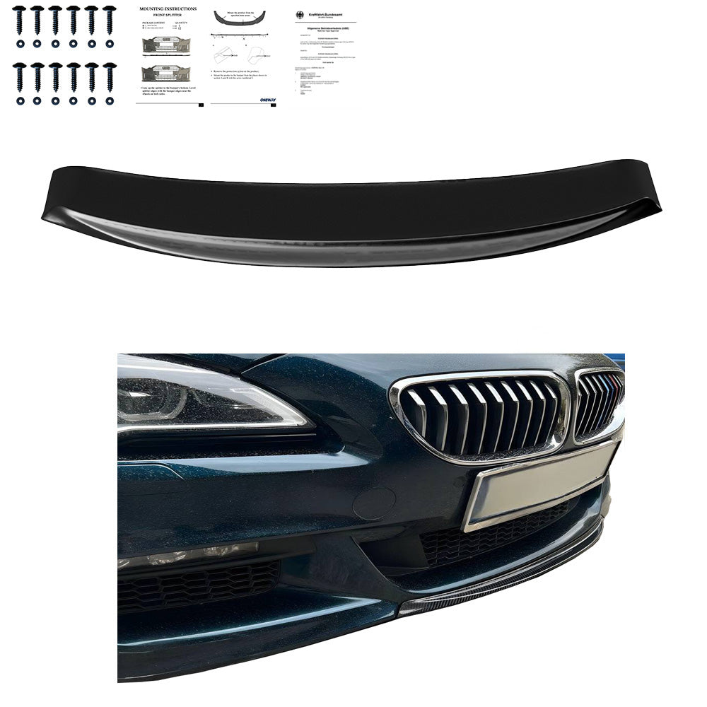 Splitter Frontal Compatibil Cu BMW Seria 6 F06/F12/F13 Facelift M-Pack 2013-2018 Versiunea 2 Cu ABE TÜV