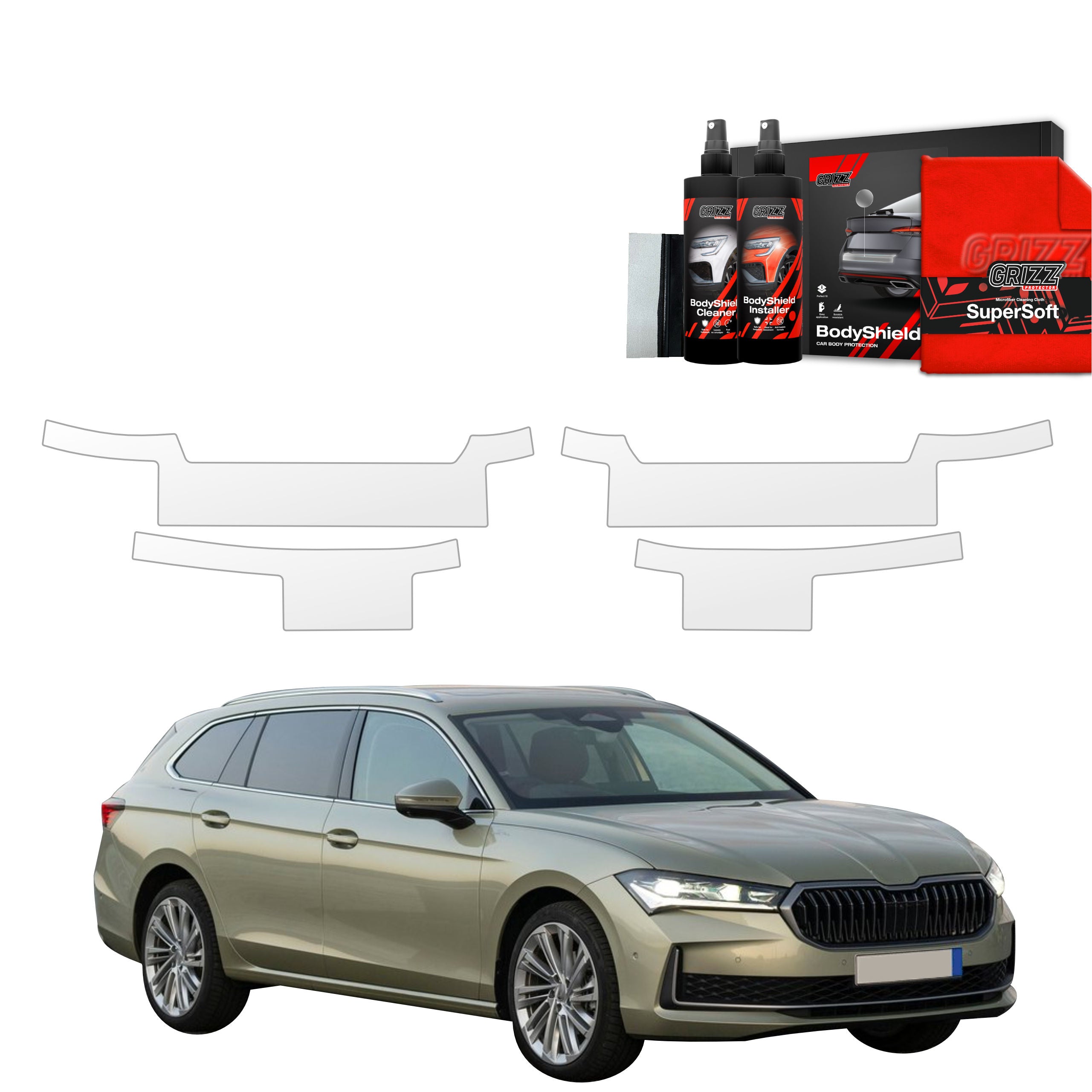 Folie de protecție 4în1 pentru praguri - Skoda Superb 4 Combi (2024-2025)