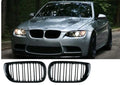 Grila Dubla Grilaj Nari BMW Seria 3 E46 negru lucios
