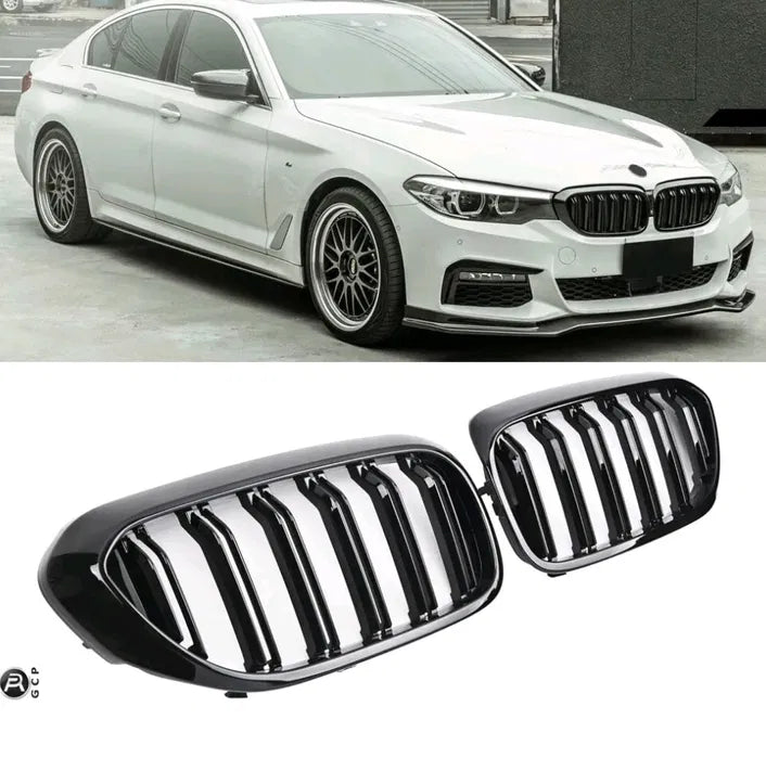Grila Dubla Grilaj Nari BMW Seria 5 G30 G31 negru lucios