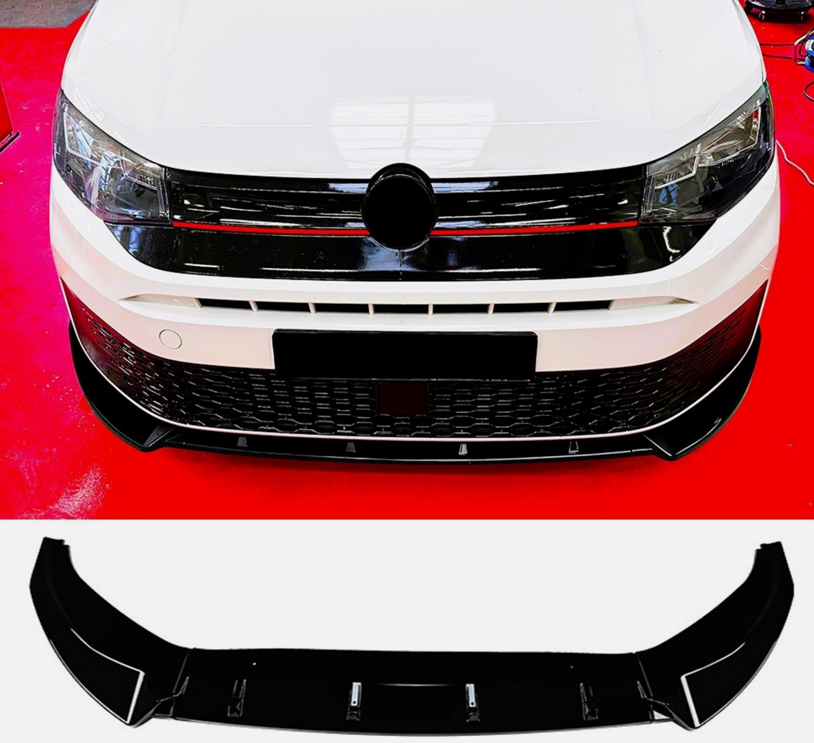 Kit caroserie spoiler față VW Caddy/Maxi Van Sportline negru lucios 20+ TUNING BRASOV