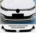Kit caroserie spoiler față VW Golf MK8 GTI GTD R Line negru lucios 2020+ TUNING BRASOV