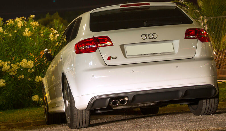 Prelungire bara spate fusta spoiler lip difuzor AUDI A3 8P SPORTBACK 5 usi aspect S3 2005-2008 TFB TUNING