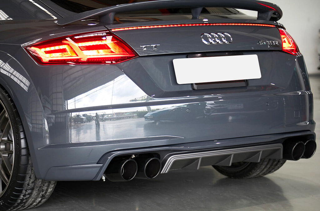 Prelungire bara spate fusta spoiler lip difuzor AUDI TT 8S 2013-2016 doar pentru bara S-LINE aspect RSTT ABT TFB TUNING