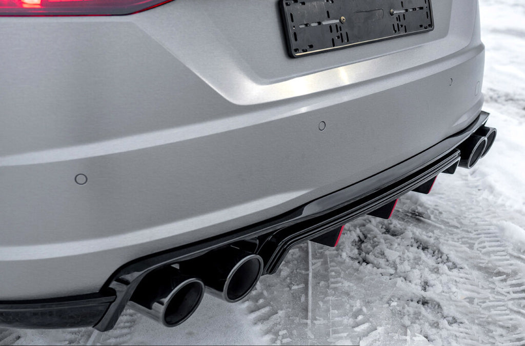 Prelungire bara spate fusta spoiler lip difuzor AUDI TT 8S 2013-2016 doar pentru bara S-LINE aspect RSTT ABT TFB TUNING