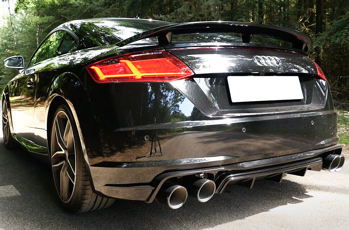 Prelungire bara spate fusta spoiler lip difuzor AUDI TT 8S 2013-2016 doar pentru bara S-LINE aspect RSTT ABT TFB TUNING