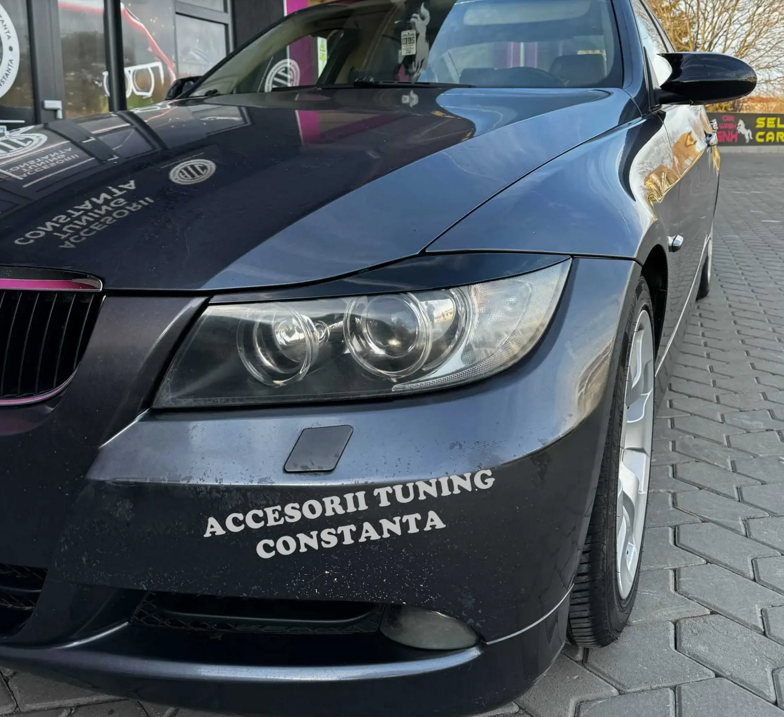 Ornamente / Pleoape Faruri BMW Seria 3 E90 Nonfacelift Negru Lucios