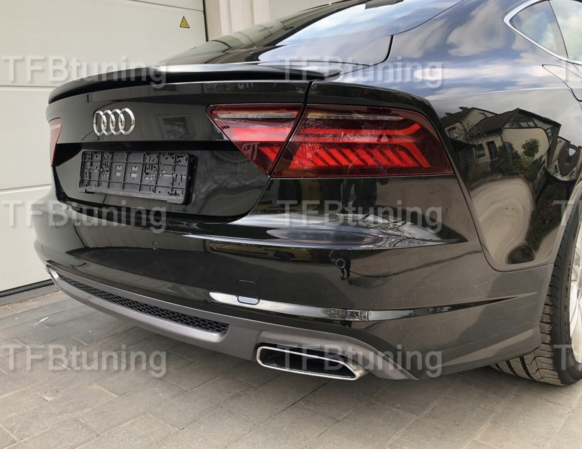 Difuzor bara spate spoiler fusta AUDI A7 4G 2014-2018 evacuare stanga dreapta TFB TUNING