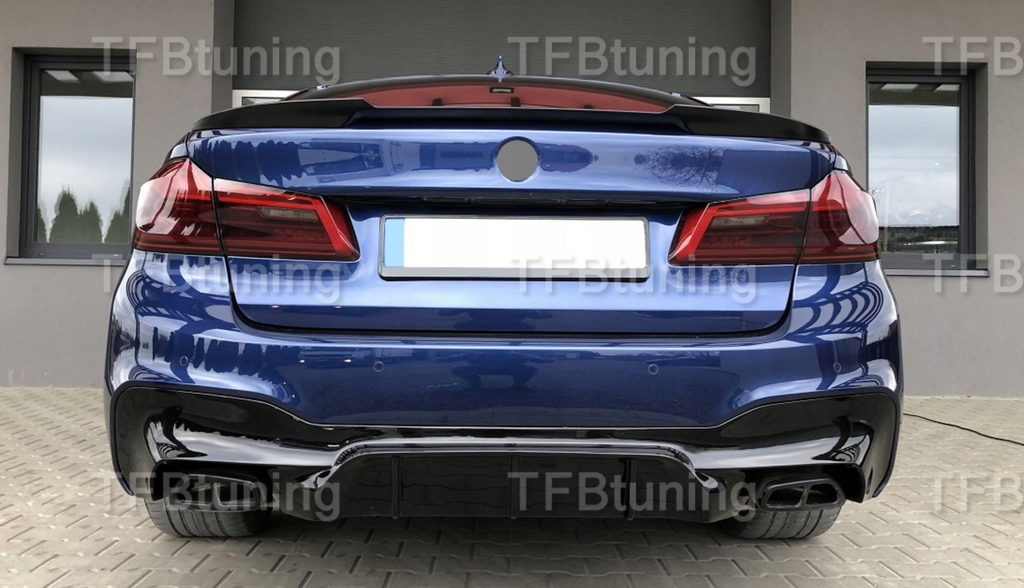 Difuzor bara spate spoiler fusta BMW Seria 5 G30 G31 2017-2023 evacuare stanga dreapta M PACHET TFB TUNING