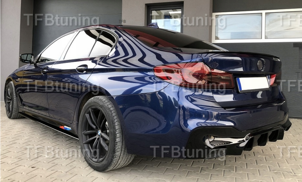 Difuzor bara spate spoiler fusta BMW Seria 5 G30 G31 2017-2023 evacuare stanga dreapta M PACHET TFB TUNING