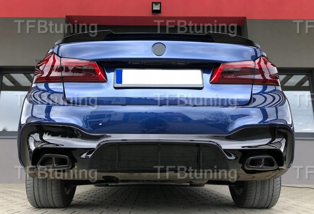 Difuzor bara spate spoiler fusta BMW Seria 5 G30 G31 2017-2023 evacuare stanga dreapta M PACHET TFB TUNING