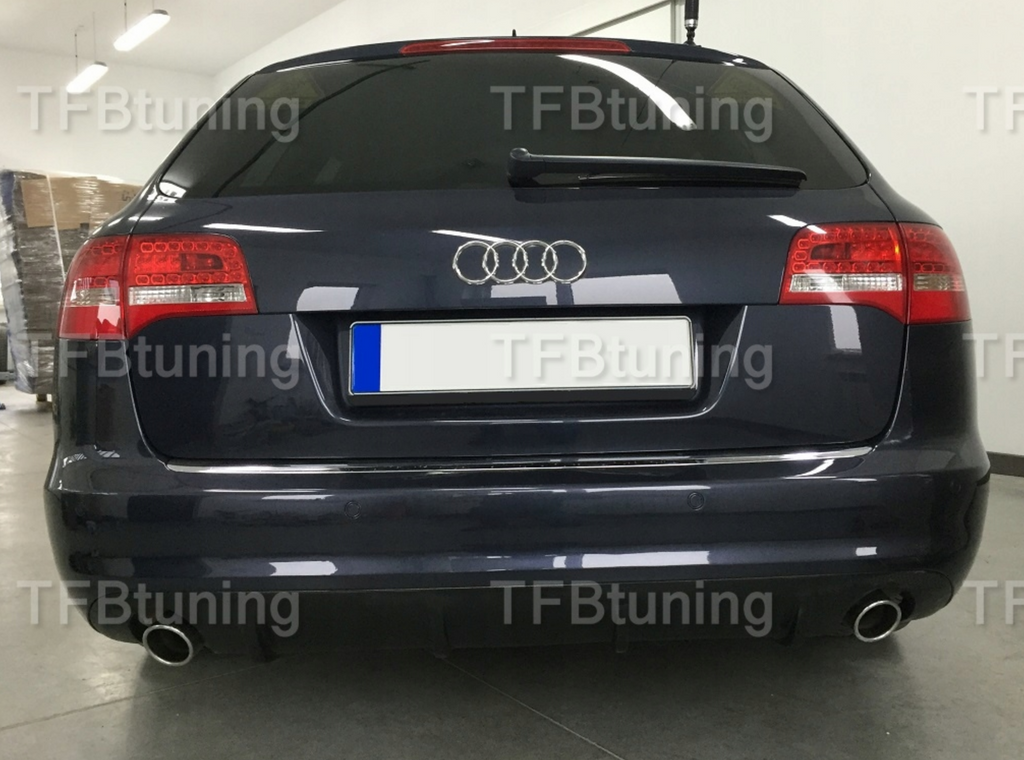 Difuzor bara spate spoiler fusta lip AUDI A6 C6 FACELIFT 09-11 evacuare stranga dreapta TFB TUNING