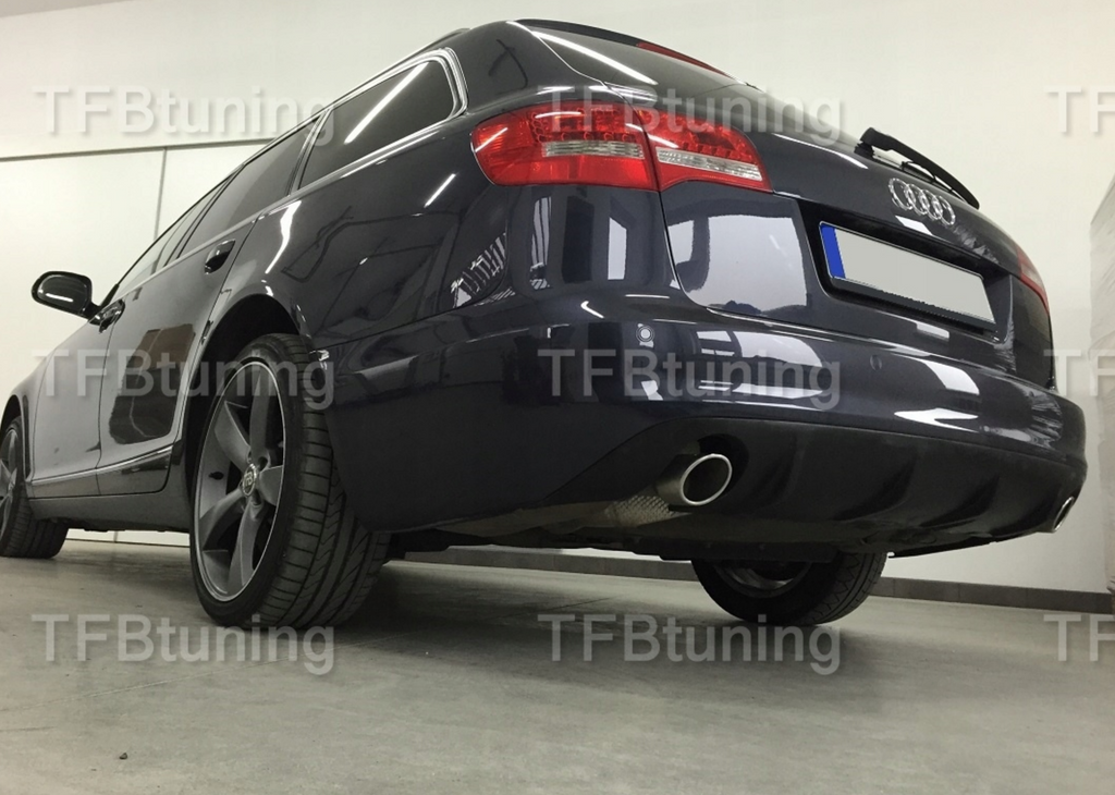 Difuzor bara spate spoiler fusta lip AUDI A6 C6 FACELIFT 09-11 evacuare stranga dreapta TFB TUNING