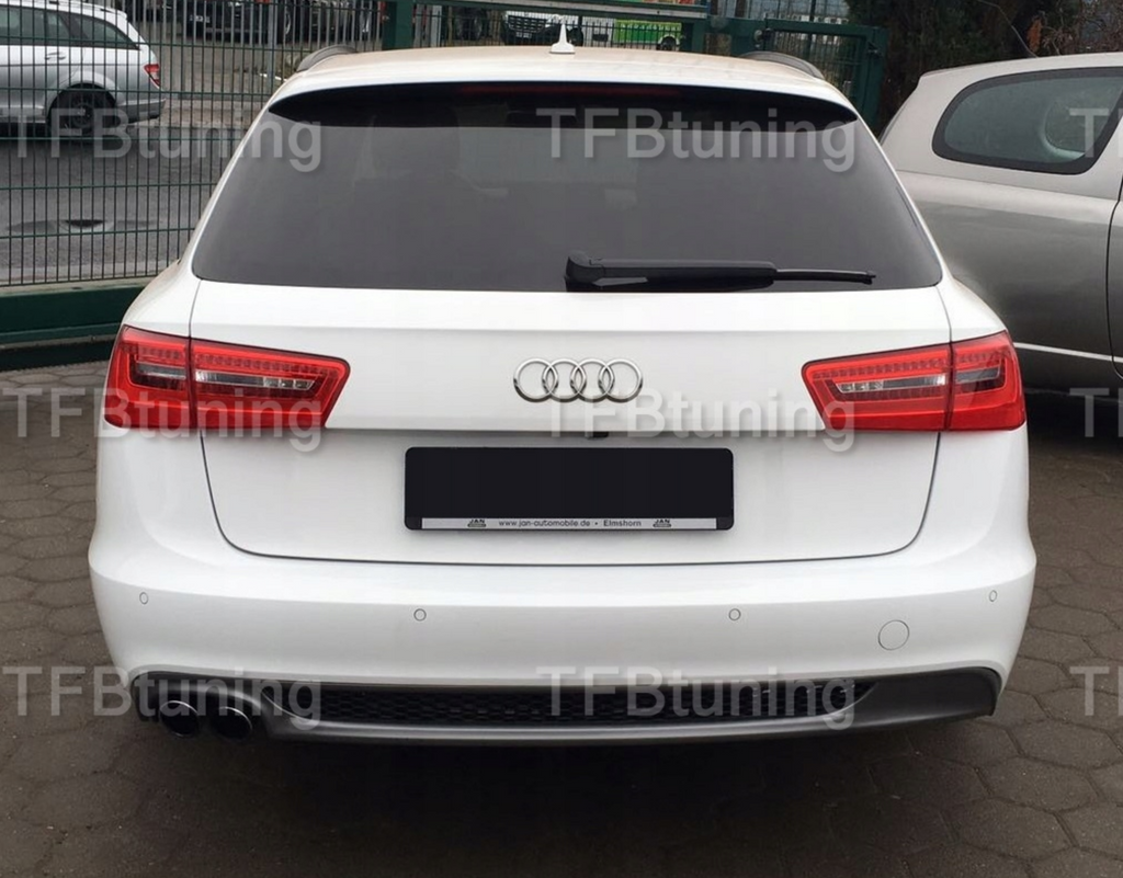 Difuzor bara spate spoiler fusta lip AUDI A6 C7 AVANT BREAK 11-14 Sline S-line S line evacuare dubla stanga TFB TUNING