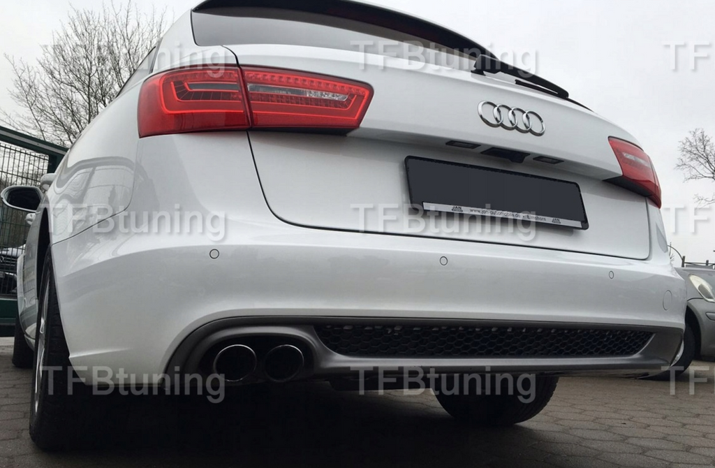 Difuzor bara spate spoiler fusta lip AUDI A6 C7 AVANT BREAK 11-14 Sline S-line S line evacuare dubla stanga TFB TUNING