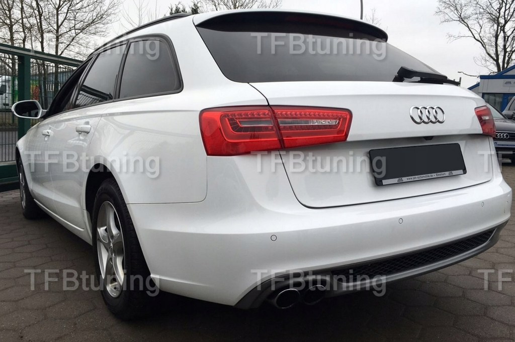 Difuzor bara spate spoiler fusta lip AUDI A6 C7 AVANT BREAK 11-14 Sline S-line S line evacuare dubla stanga TFB TUNING