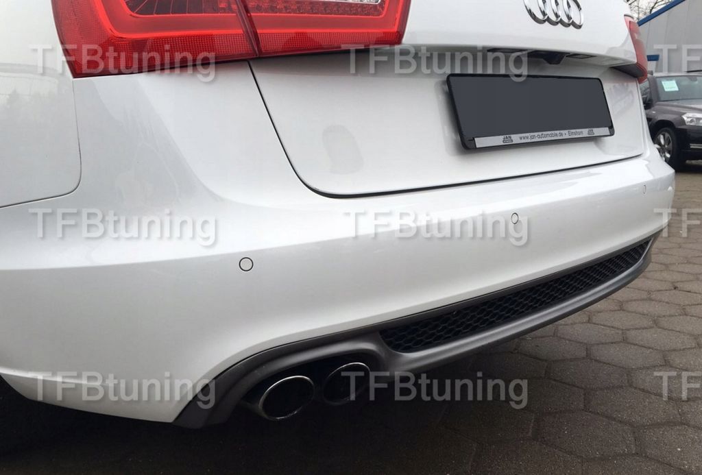 Difuzor bara spate spoiler fusta lip AUDI A6 C7 AVANT BREAK 11-14 Sline S-line S line evacuare dubla stanga TFB TUNING