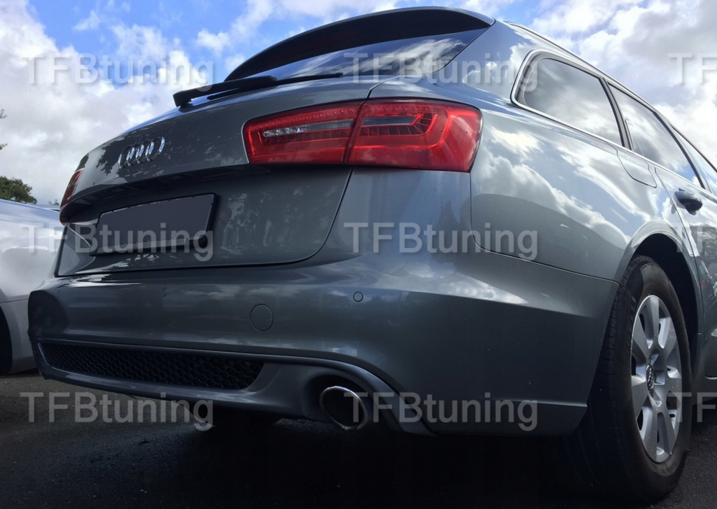 Difuzor bara spate spoiler fusta lip AUDI A6 C7 AVANT BREAK 11-14 Sline S-line S line S6 evacuare stanga dreapta TFB TUNING