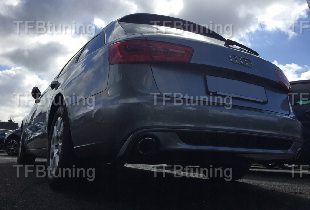 Difuzor bara spate spoiler fusta lip AUDI A6 C7 AVANT BREAK 11-14 Sline S-line S line S6 evacuare stanga dreapta TFB TUNING