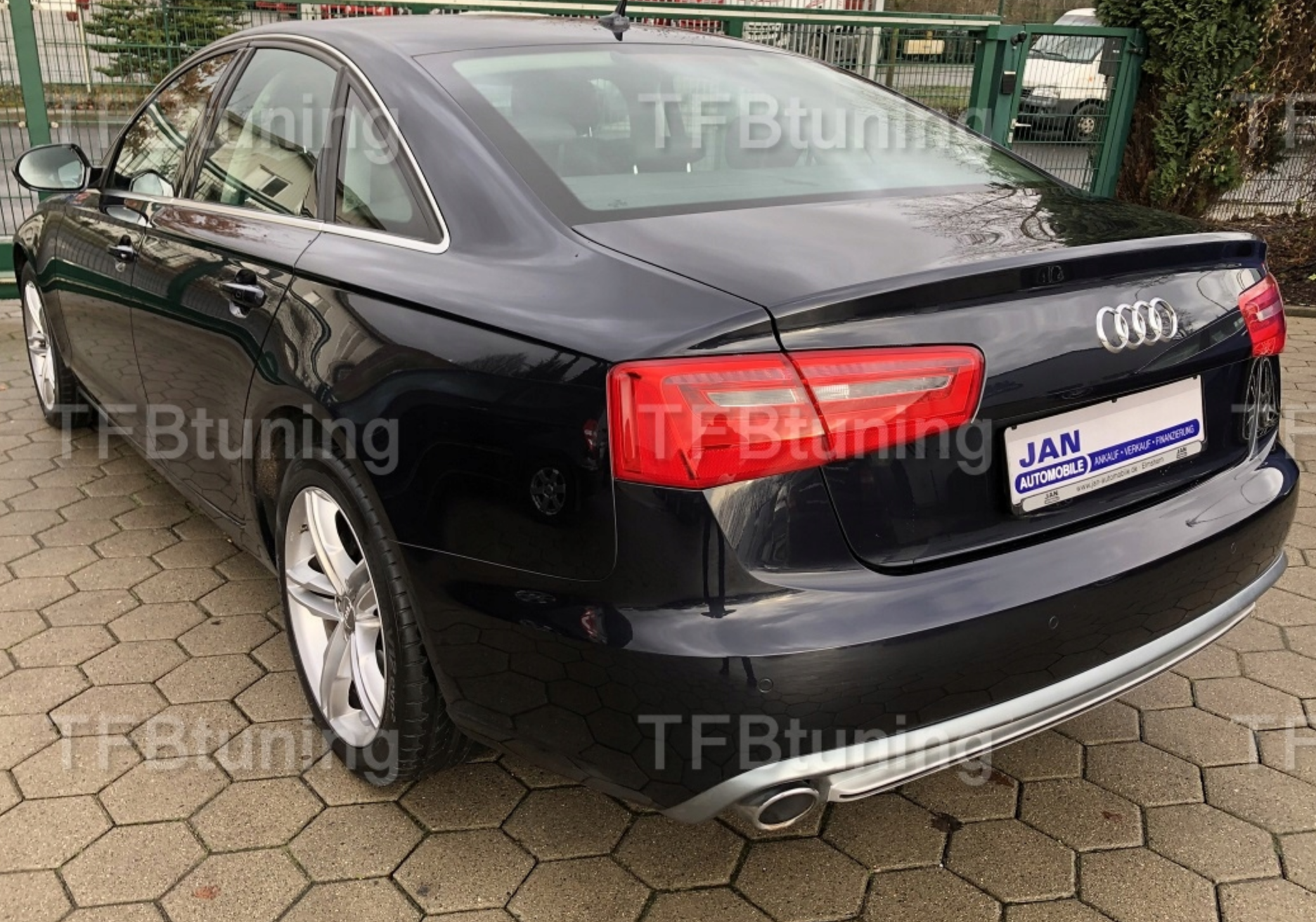 Difuzor bara spate spoiler fusta lip AUDI A6 C7 SEDAN AVANT BREAK 11-14 Sline S-line S line S6 RS6 evacuare stanga dreapta TFB TUNING