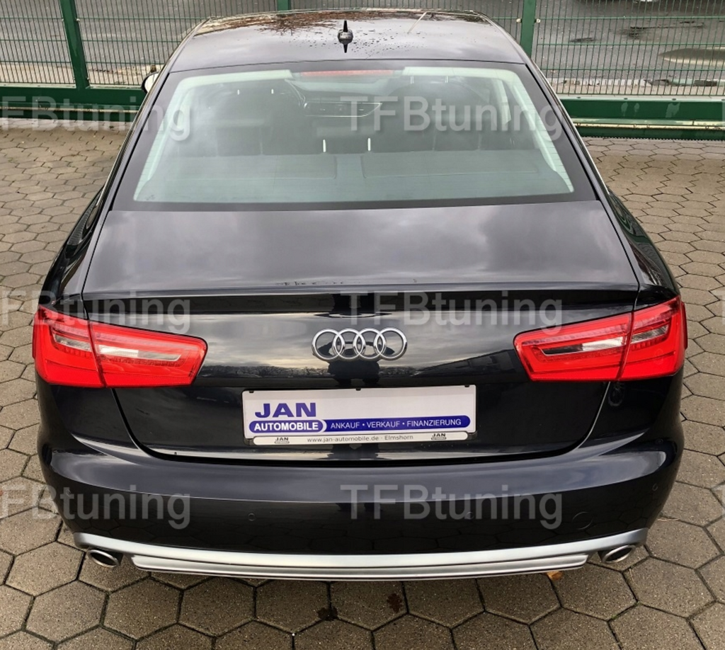 Difuzor bara spate spoiler fusta lip AUDI A6 C7 SEDAN AVANT BREAK 11-14 Sline S-line S line S6 RS6 evacuare stanga dreapta TFB TUNING