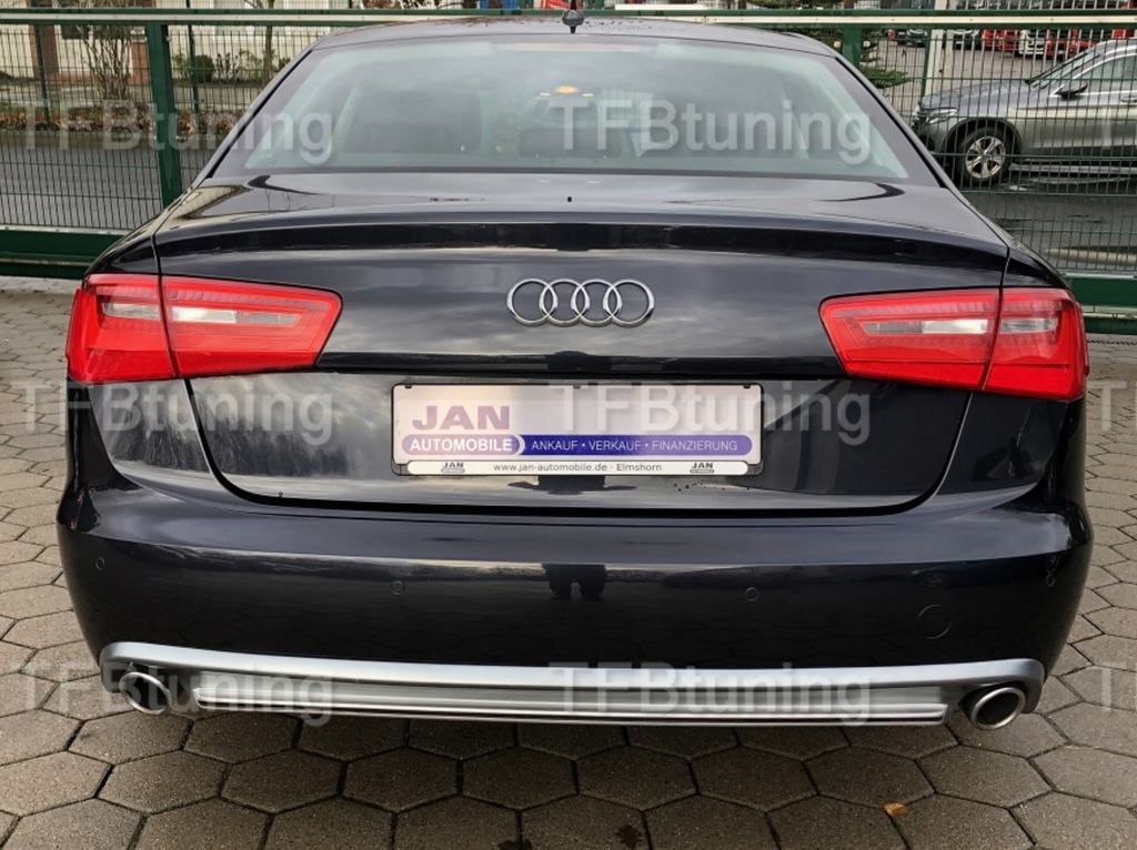 Difuzor bara spate spoiler fusta lip AUDI A6 C7 SEDAN AVANT BREAK 11-14 Sline S-line S line S6 RS6 evacuare stanga dreapta TFB TUNING