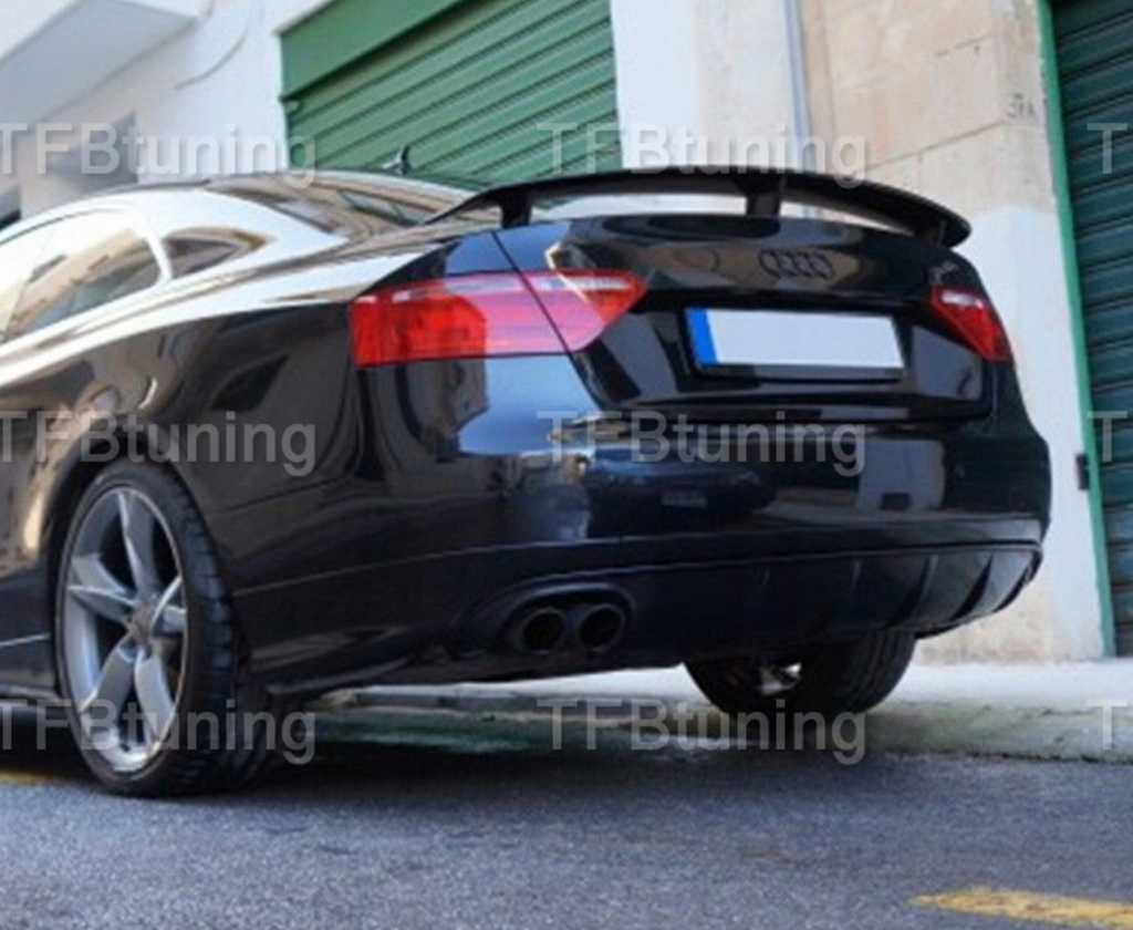 Difuzor bara spate spoiler fusta lip AUDI A5 8T 2007-2011 COUPE Sline S-line S line S5 RS5 evacuare dubla stanga TFB TUNING