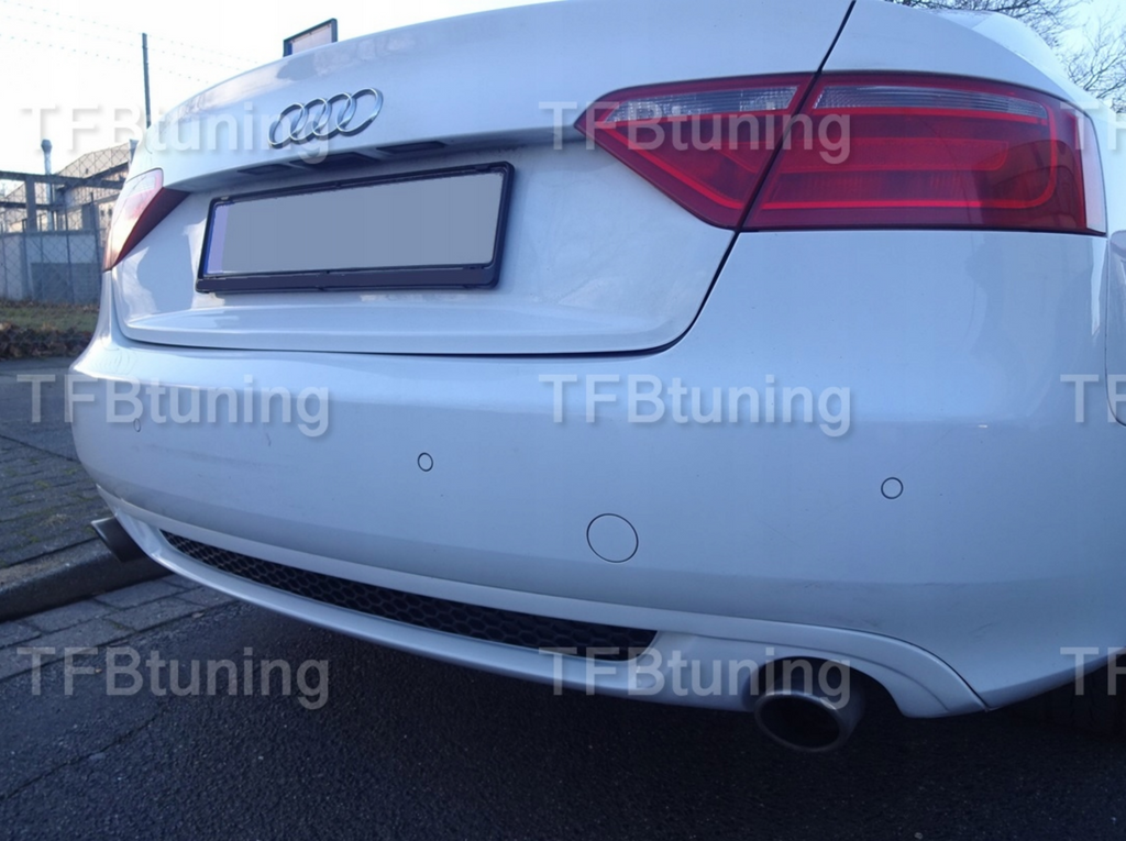 Difuzor bara spate spoiler fusta lip AUDI A5 8T 2007-2011 COUPE Sline S-line S line S5 RS5 evacuare stanga dreapta TFB TUNING