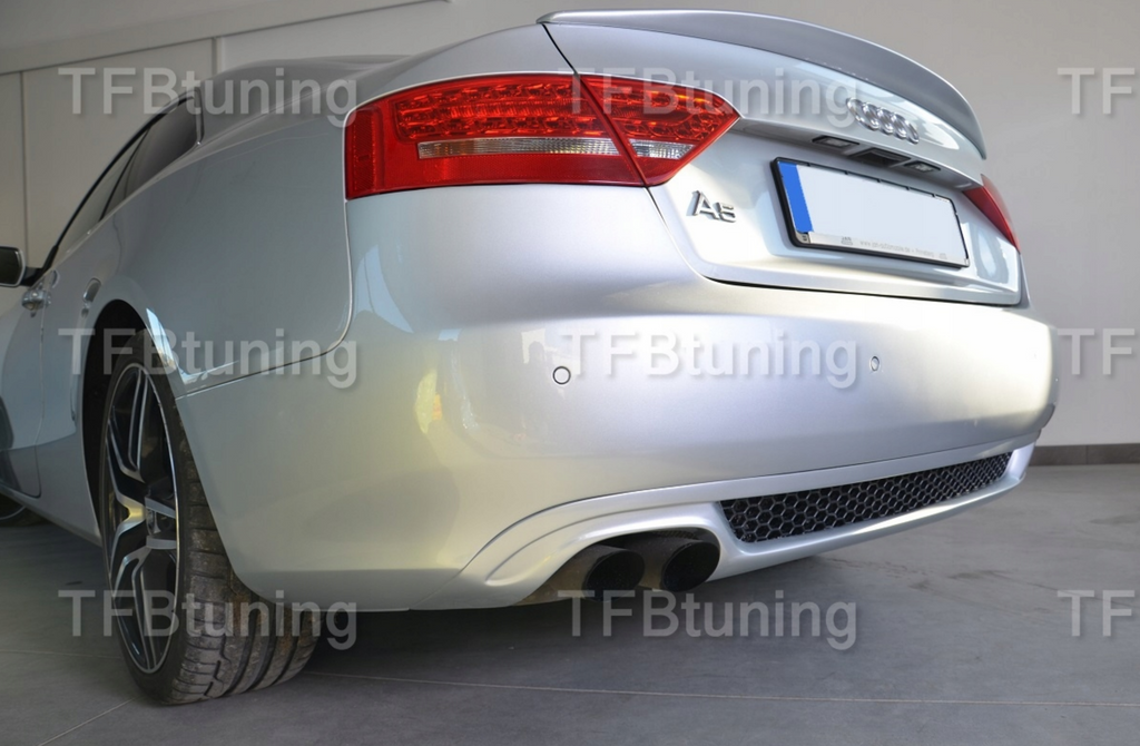 Difuzor bara spate spoiler fusta lip AUDI A5 8T 2007-2011 COUPE Sline S-line S line S5 RS5 evacuare dubla stanga TFB TUNING