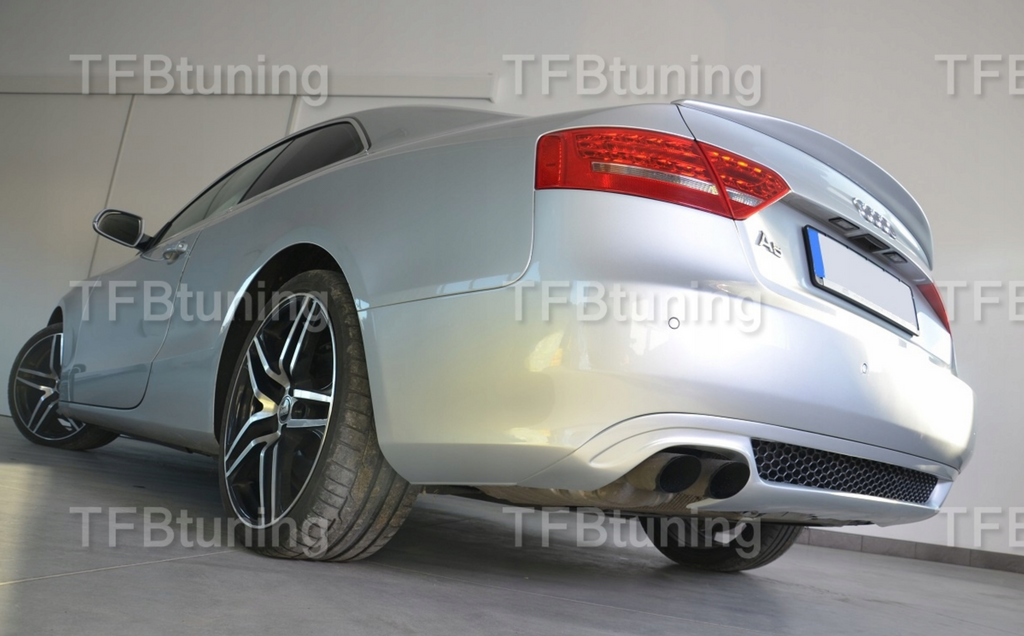 Difuzor bara spate spoiler fusta lip AUDI A5 8T 2007-2011 COUPE Sline S-line S line S5 RS5 evacuare dubla stanga TFB TUNING