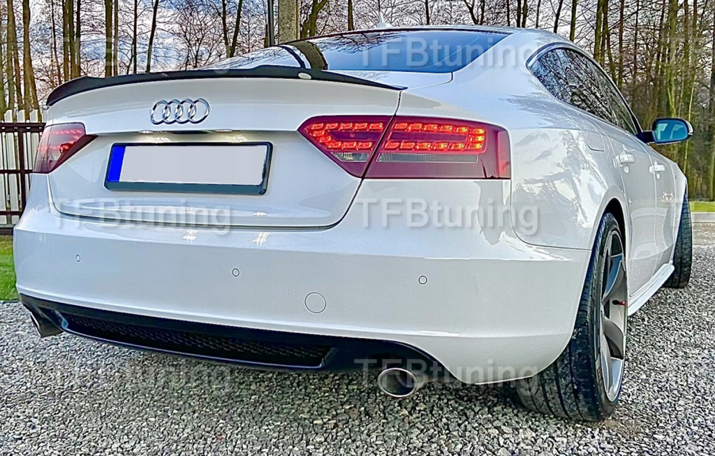Difuzor bara spate spoiler fusta lip AUDI A5 8T 2007-2011 SPORTBACK Sline S-line S line S5 RS5 evacuare stanga dreapta TFB TUNING