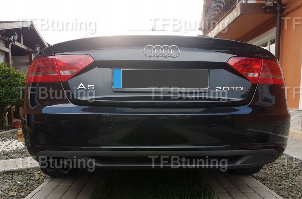 Difuzor bara spate spoiler fusta lip AUDI A5 8T 2007-2011 SPORTBACK Sline S-line S line S5 RS5 evacuare dubla stanga TFB TUNING