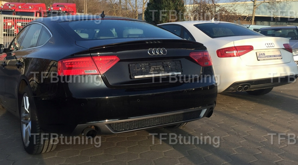 Difuzor bara spate spoiler fusta lip AUDI A5 8T 2011-2016 SPORTBACK Sline S-line S line S5 RS5 evacuare stanga dreapta TFB TUNING