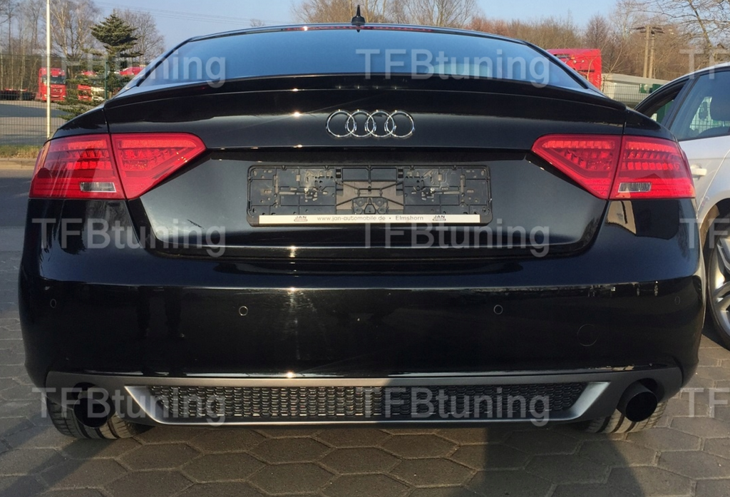 Difuzor bara spate spoiler fusta lip AUDI A5 8T 2011-2016 SPORTBACK Sline S-line S line S5 RS5 evacuare stanga dreapta TFB TUNING