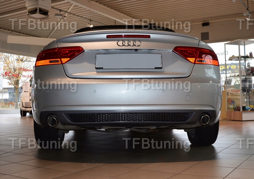 Difuzor bara spate spoiler fusta lip AUDI A5 8T 2011-2016 COUPE Sline S-line S line S5 RS5 evacuare stanga dreapta TFB TUNING