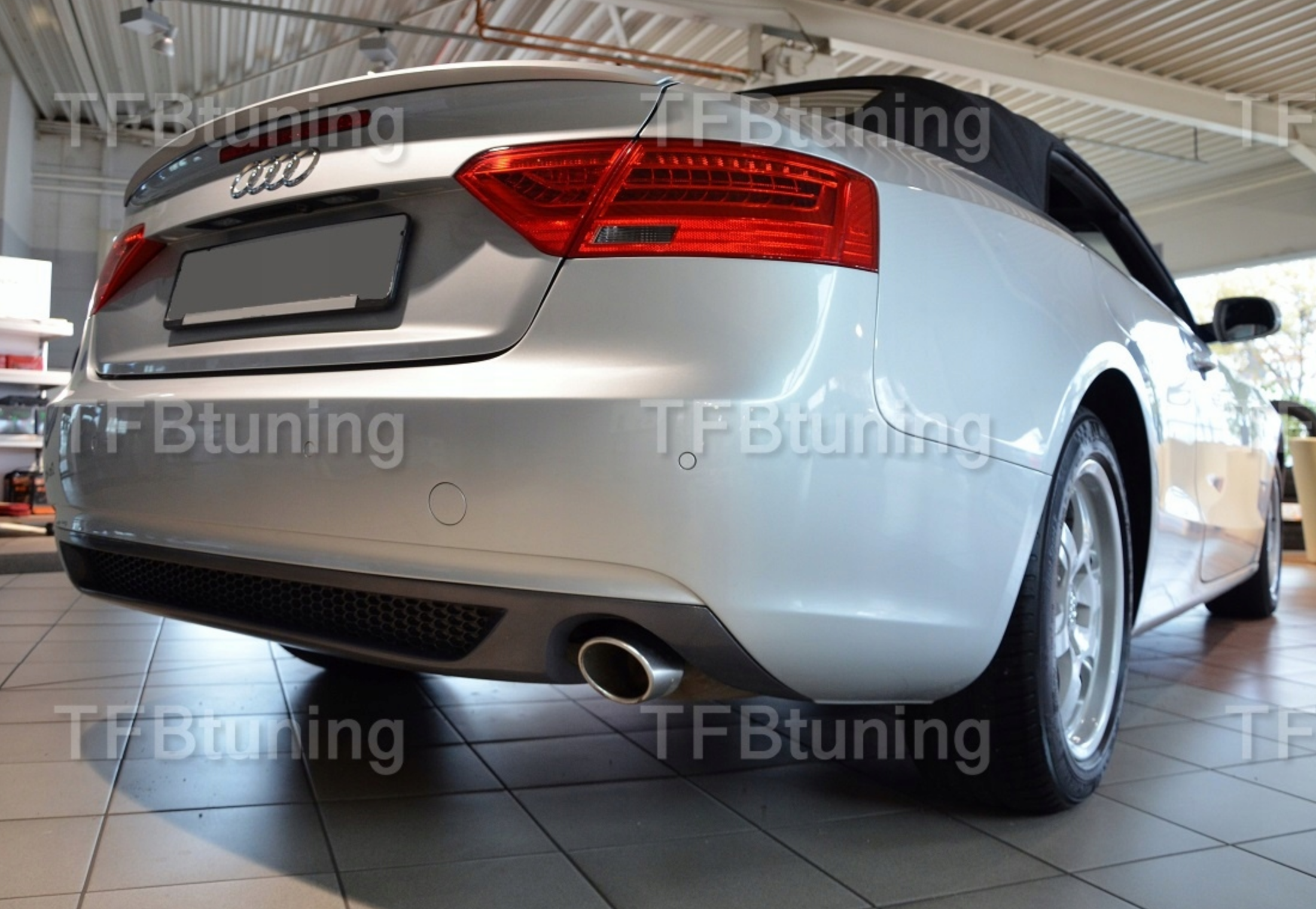 Difuzor bara spate spoiler fusta lip AUDI A5 8T 2011-2016 COUPE Sline S-line S line S5 RS5 evacuare stanga dreapta TFB TUNING