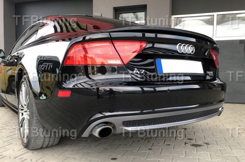 Difuzor bara spate spoiler fusta lip AUDI A7 4G 2010-2014 Sline S-line S line S7 RS7 evacuare stanga dreapta TFB TUNING